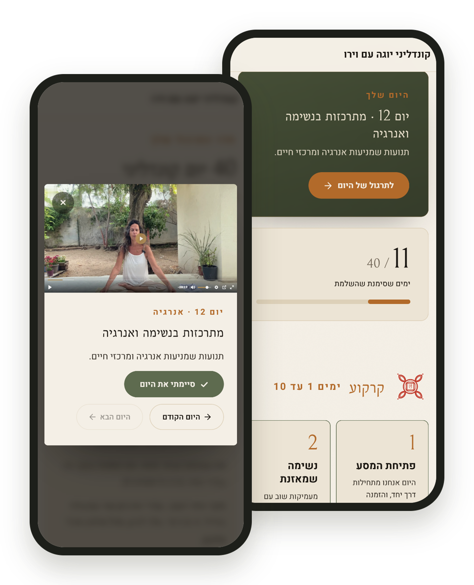 חדר התרגול בטלפון: יום 12 מחכה לך, ובלחיצה נפתח התרגול המצולם